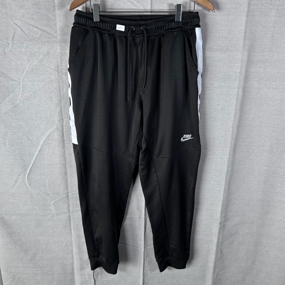 Nike Black Sweatpants with White Side Stripes